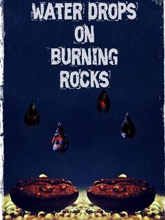 Water Drops on Burning Rocks