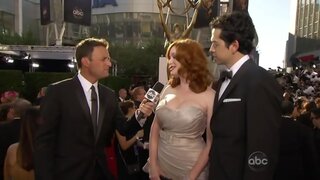 Christina Hendricks on Emmys Red Carpet