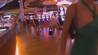 Holly Madison Boob Slip in green dress from The Girls Next Door Uncensored