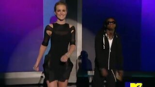 Leighton Meester Leggy at 2009 MTV Movie Awards