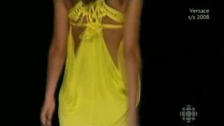 Carmen Kass from Versace show