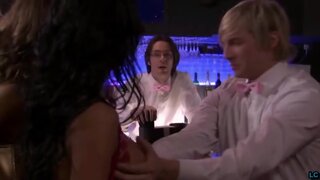 Angelina Bulygina and Christine Nguyen Bare Breasts from Party Down S01E05