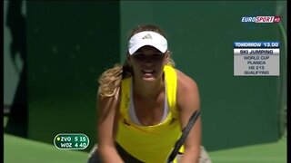 Caroline Wozniacki Upskirt playing tennis at Indian Wells 2009