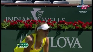 Caroline Wozniacki Upskirt playing tennis at Indian Wells 2009