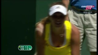 Caroline Wozniacki Upskirt playing tennis at Indian Wells 2009