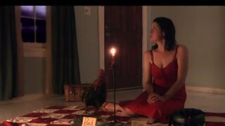 Melanie Lynskey Cleavage in red dress in Zoe Cadwaulder