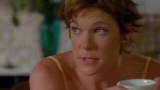 Alexandra Paul kissing girl in Trapped