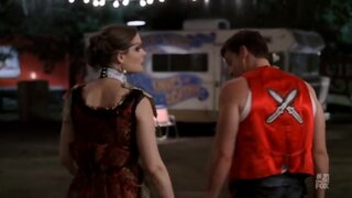 Emily Deschanel in Hot Outfit and Great Cleavage on Bones