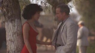 Jennifer Tilly Cleavage in red dress in Let It Ride