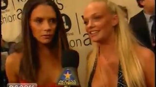 Victoria Beckham and Emma Bunton Cleavage at VH1 Fashion Awards on Access Hollywood