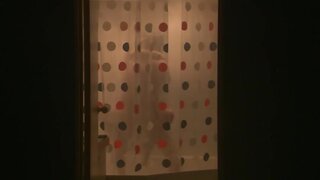 Jane Harber in shower in Underbelly