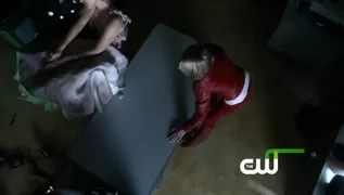 Allison Mack Sweaty Cleavage on Smallville