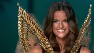 Izabel Goulart on the runway at the Victorias Secret Fashion Show 2008