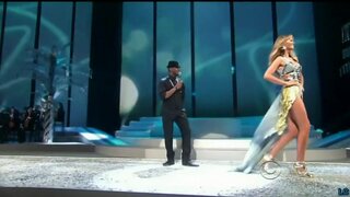 Anne Vyalitsina on the runway at the Victorias Secret Fashion Show 2008