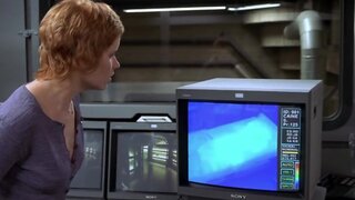 Kim Dickens Bare Breast in Hollow Man