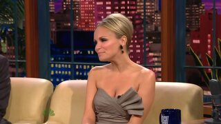 Kristin Chenoweth Cleavage and putting her fist in her mouth on the Tonight Show