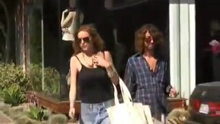 Lindsay Lohan in Great See-Through Top