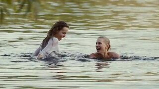 Alice Evans frollicking Nude in the water in Dangerous Parking
