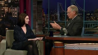 Anne Hathaway on Letterman