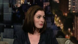 Anne Hathaway on Letterman