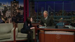 Anne Hathaway on Letterman