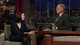 Anne Hathaway on Letterman