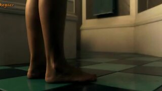 Victoria Abril Completely Nude in bathtub from Oscar: The Color of Destiny