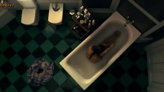 Victoria Abril Completely Nude in bathtub from Oscar: The Color of Destiny