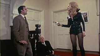 Connie Booth in leather