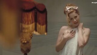 Amy Adams Nude, but covering, in Miss Pettigrew
