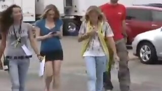 Lindsay Lohan on the set of Labor Pains