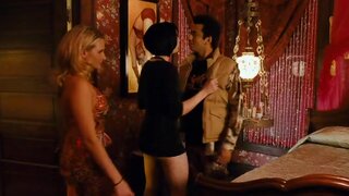 Ava Santana and Chantel Silvain Nude and kissing each other in Harold and Kumar Escape