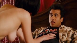 Ava Santana and Chantel Silvain Nude and kissing each other in Harold and Kumar Escape
