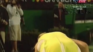 Maria Sharapova bending over