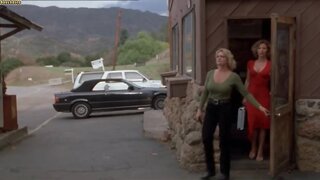 Erika Eleniak and Julie DuPage walking in Betrayal