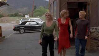 Erika Eleniak and Julie DuPage walking in Betrayal