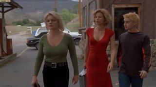 Erika Eleniak and Julie DuPage walking in Betrayal