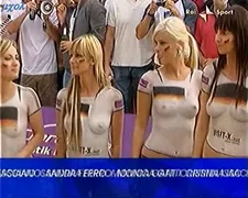 Various Celebs Deutschland vs. Osterreich bodypainted football/soccer match