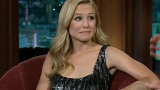 Kristen Bell Sexy Legs and Upskirt on Craig Ferguson