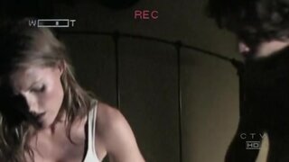 Kathleen Robertson demands that you check out her chest