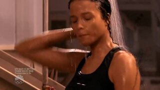 Sydney Tamiia Poitier shower in Bikini on Knight Rider