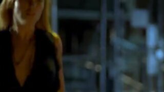 Monica Keena in Bikini top and running around in blue dress with boobs bouncing from Loaded