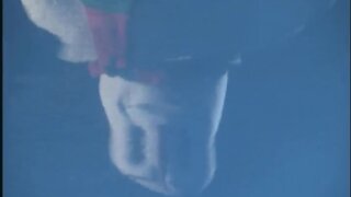 Stephanie Chao stripping down Nude and swimming in pool naked from Jack Frost Revenge of the Killer Mutant Snowman
