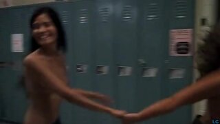 Amelia Tenttave and Annabelle Singson Topless running from Charlie Bartlett