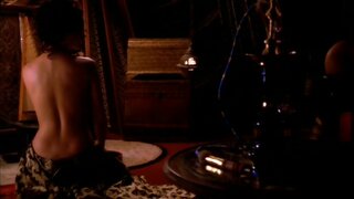 Morena Baccarin topless from behind on Firefly