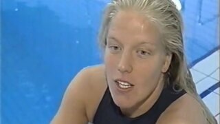 Anke Scholz German Swimmer swimming Naked
