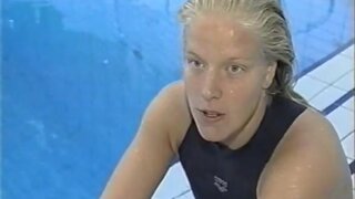 Anke Scholz German Swimmer swimming Naked