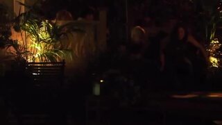 Katherine Moennig and Laurel Holloman Topless in pool on the L Word S05E05