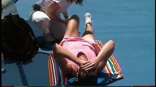 Jelena Jankovic Great Up-Skirt from The Australian Open