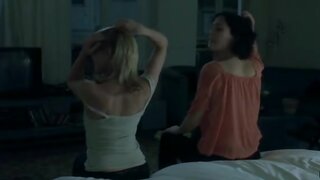 Clotilde Hesme and Ludivine Sagnier changing clothes and kissing each other from Les Chansons DAmour
